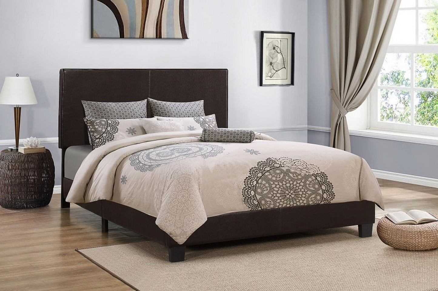 CHOCOLATE PU QUEEN BED