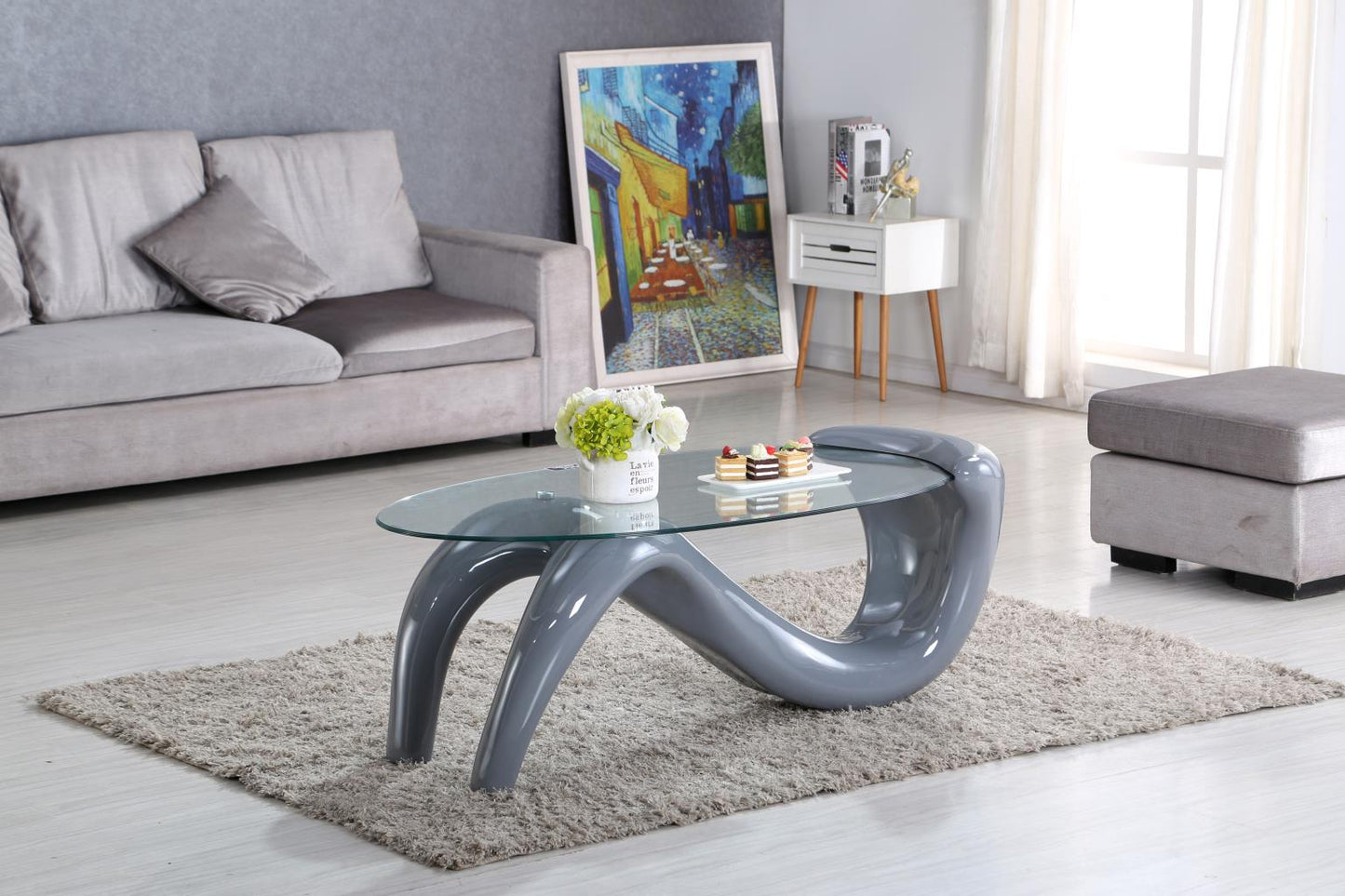 GRAY COFFEE TABLE