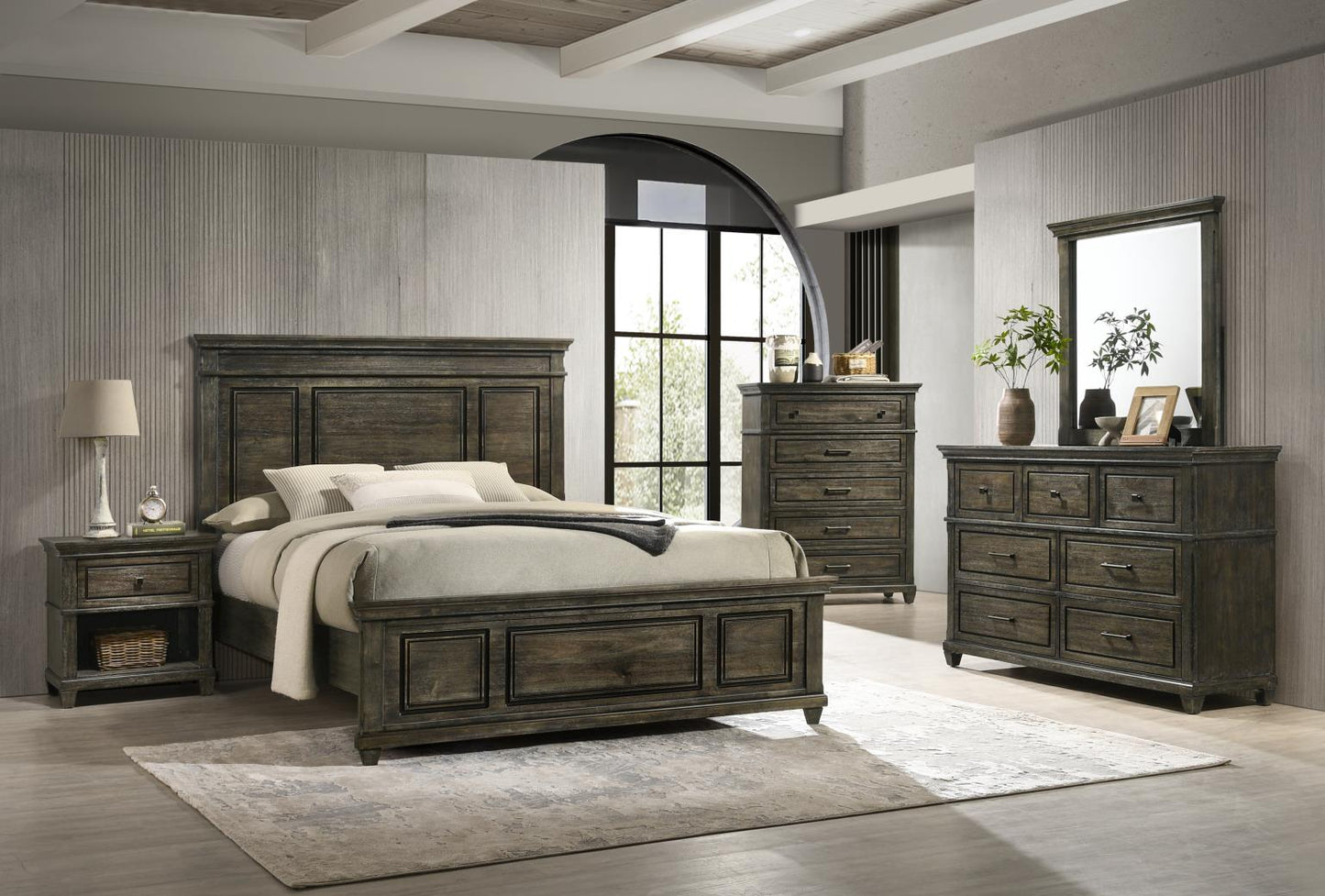 ROUGH BLACK QUEEN BED