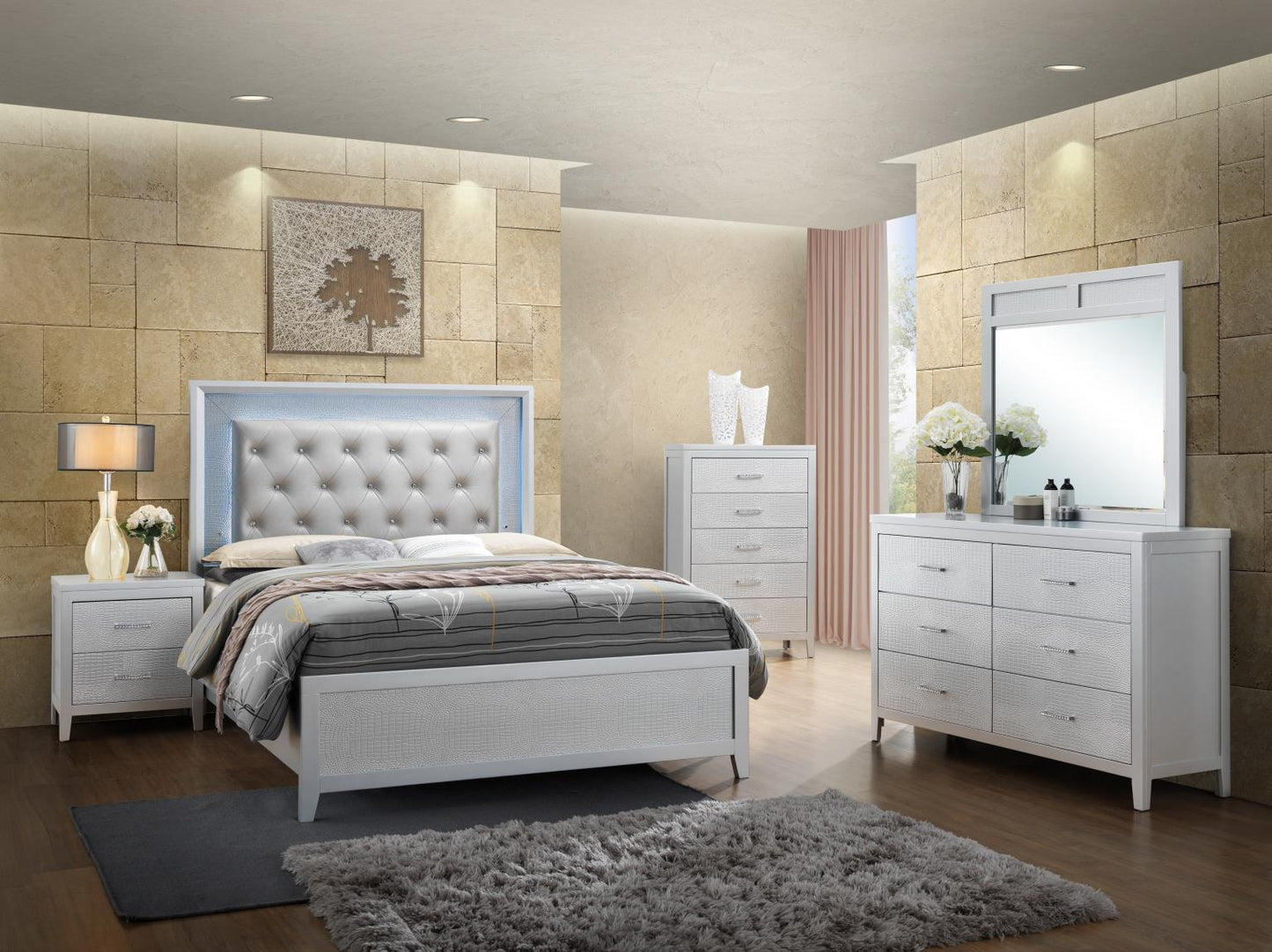 SILVER QUEEN BED