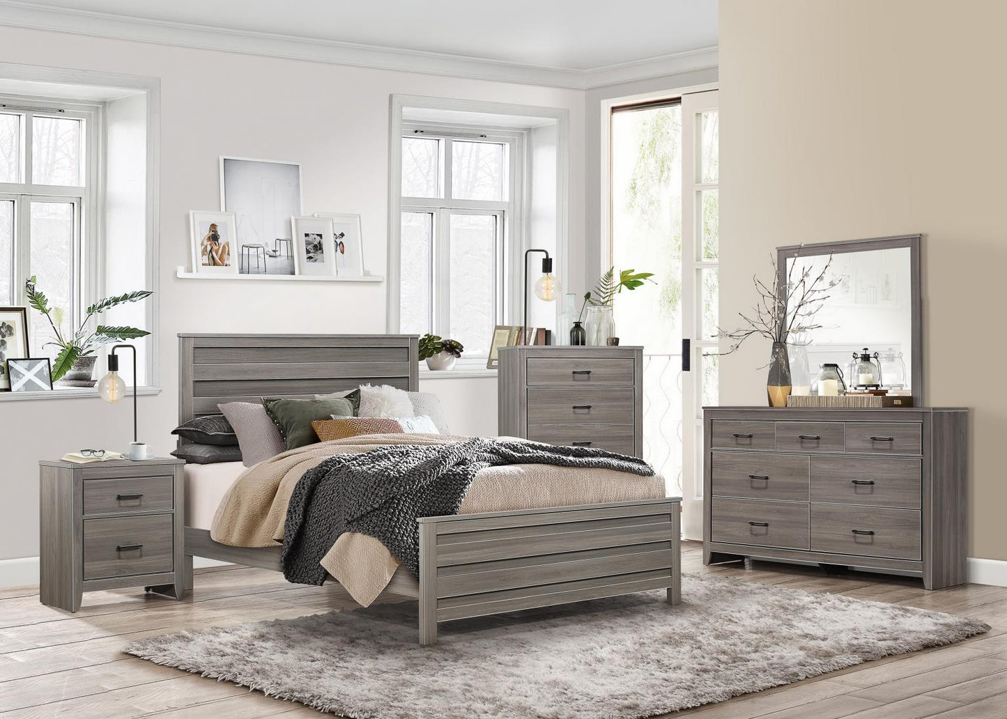 GRAY TONE NIGHT STAND