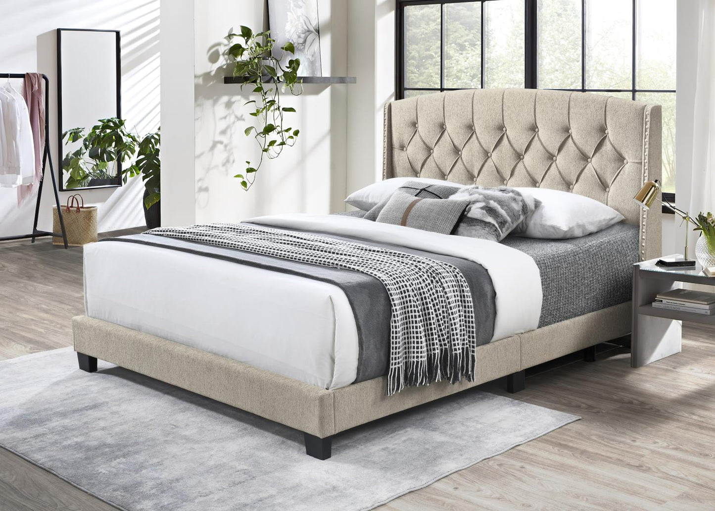 BEIGE FULL BED