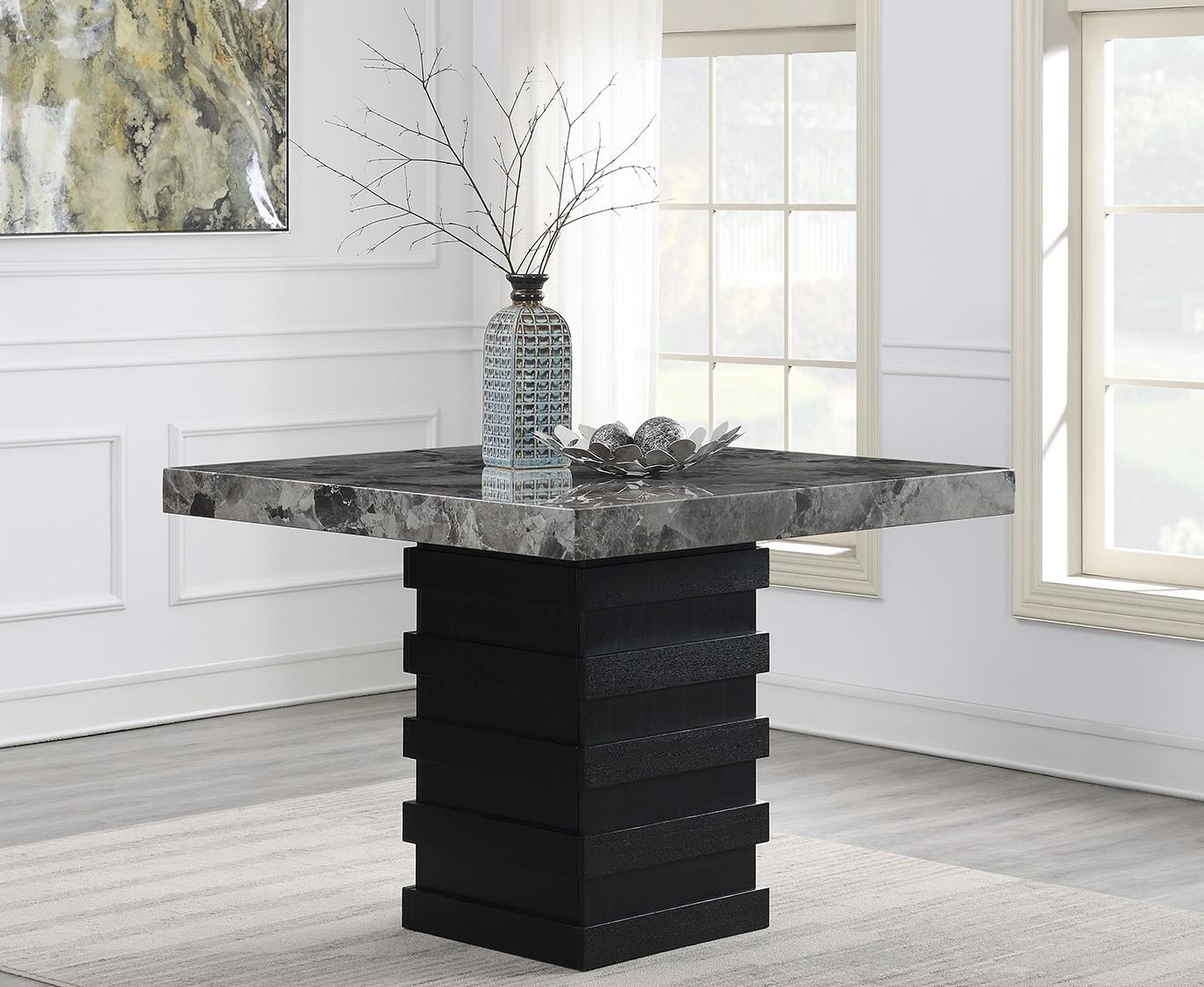 GRAY FAUX MARBLE COUNTER TABLE