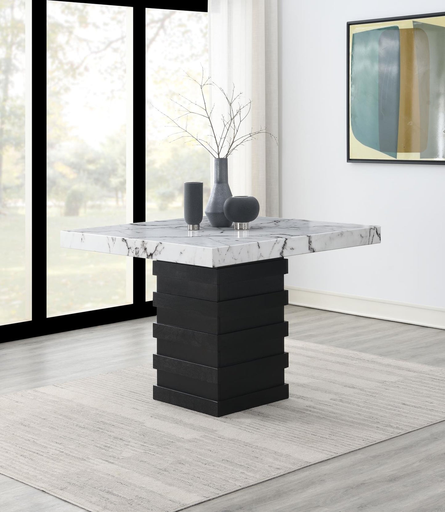WHITE COUNTER HEIGHT TABLE