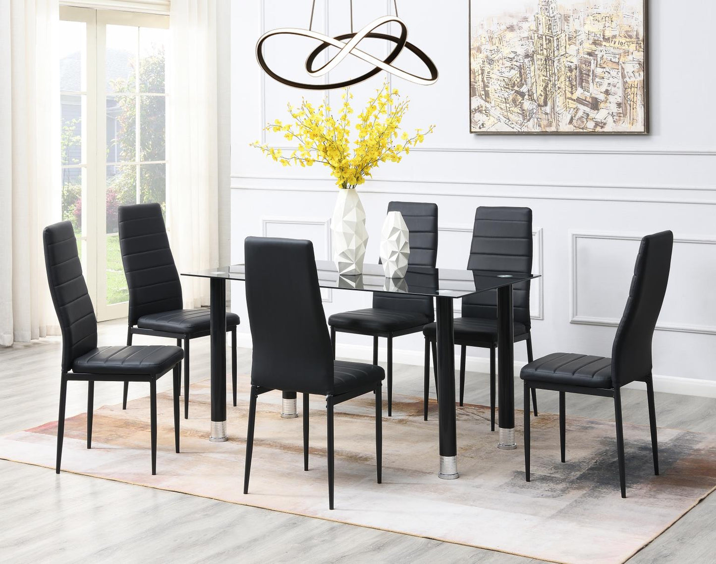 BLACK DINING SIDE CHAIR (PRICE PER CHAIR/MOQ 2)