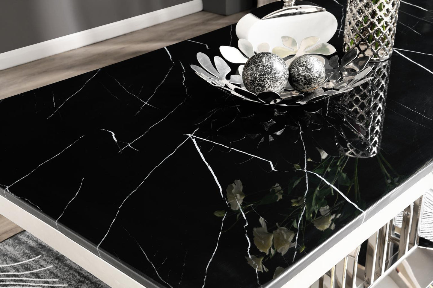 WHITE MARBLE RECTANGULAR DINING TABLE TOP ONLY