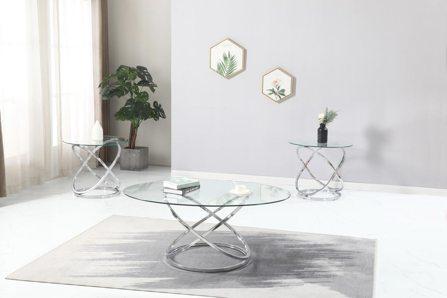 CHROME 3 PK TABLE SET (3/CN)