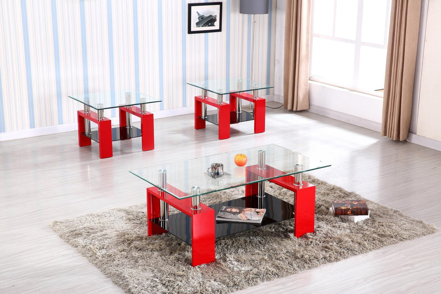 RED END TABLE