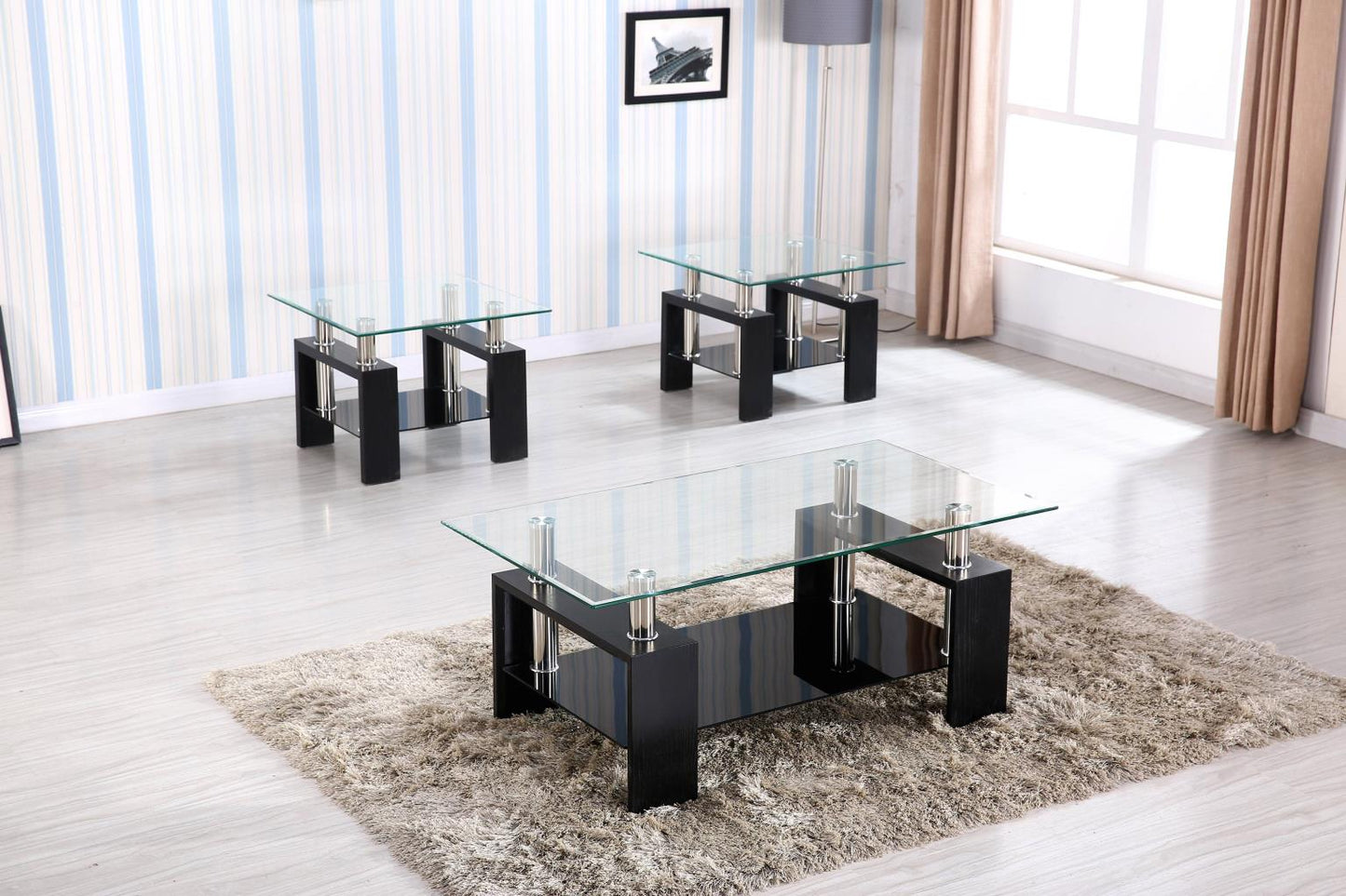 BLACK END TABLE