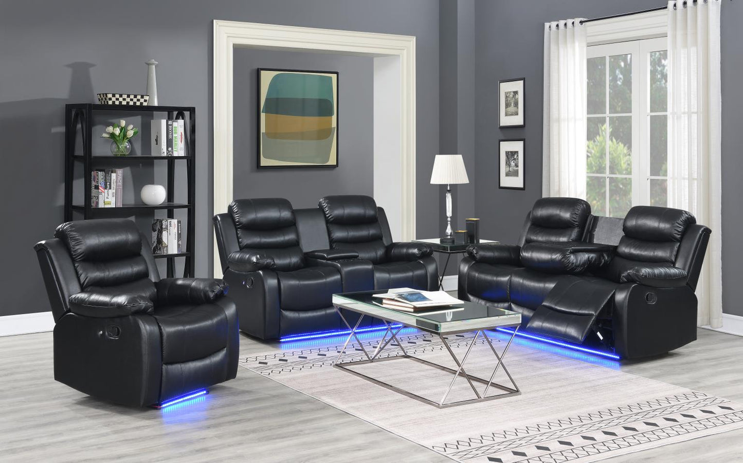 BLACK MOTION LED CHAIR