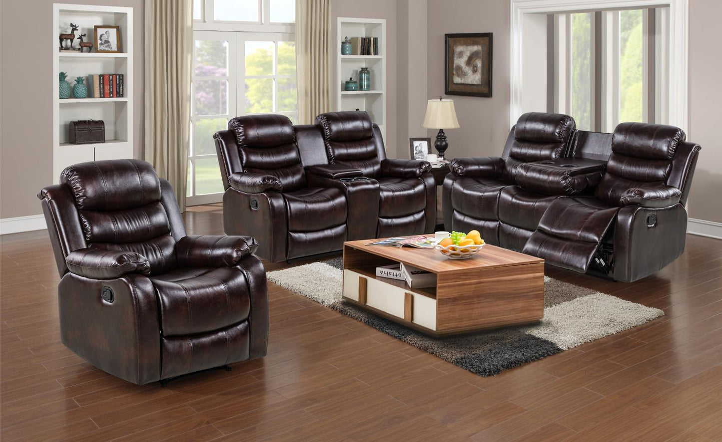 BROWN MOTION LOVESEAT