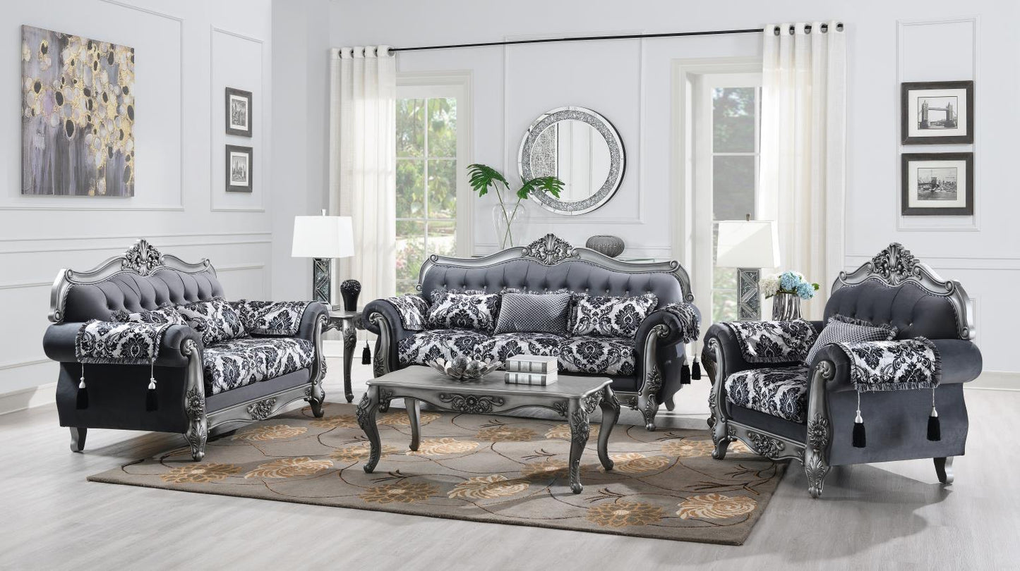 TRADITIONAL GRAY SOFA