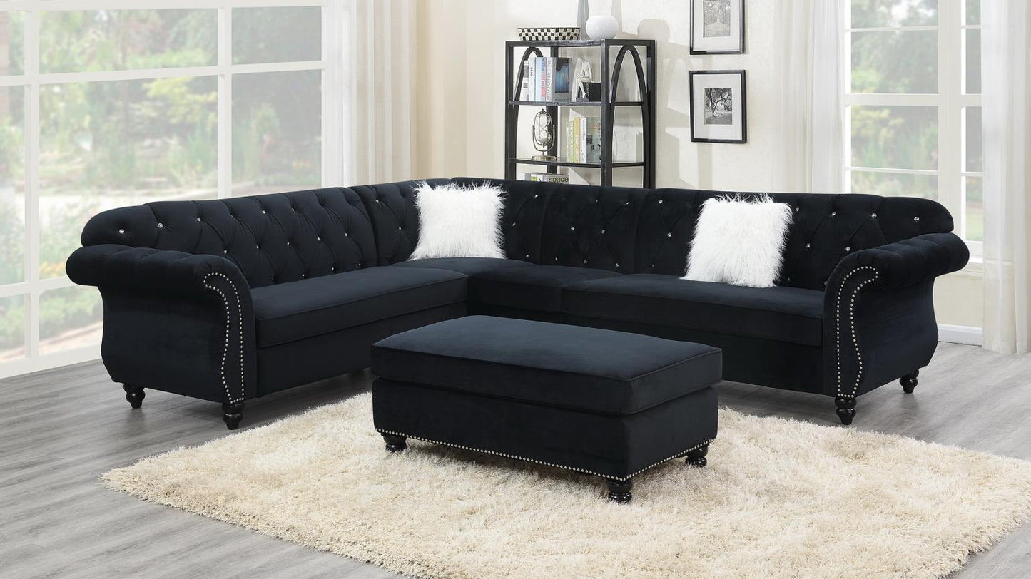 BLACK 4 PC SECTIONAL