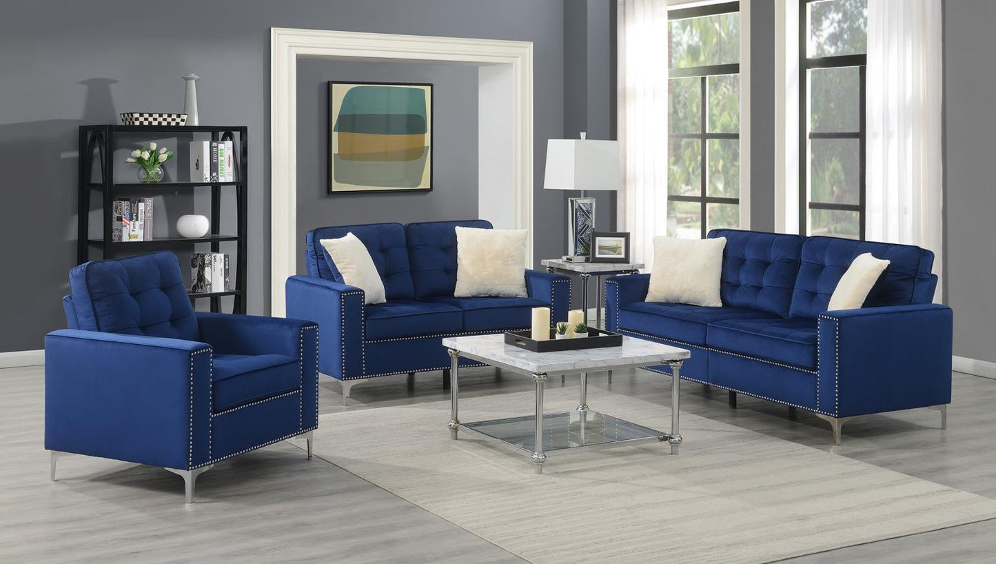 BLUE VELVET LOVESEAT