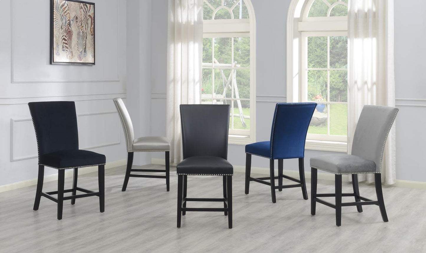 BLUE VELVET COUNTER CHAIR (PRICE PER CHAIR/MOQ 2)
