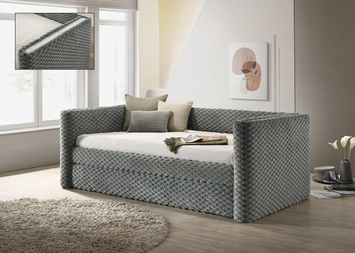 GRAY/WHITE DAYBED