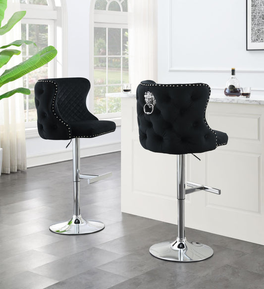 GRAY VELVET BAR STOOL (PRICE PER CHAIR MOQ IS 1)