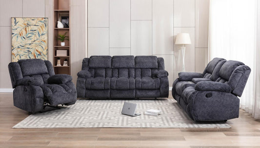 GRAY MOTION LOVESEAT W/CONSOLE