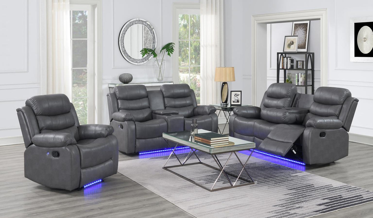 GRAY MOTION LED SOFA