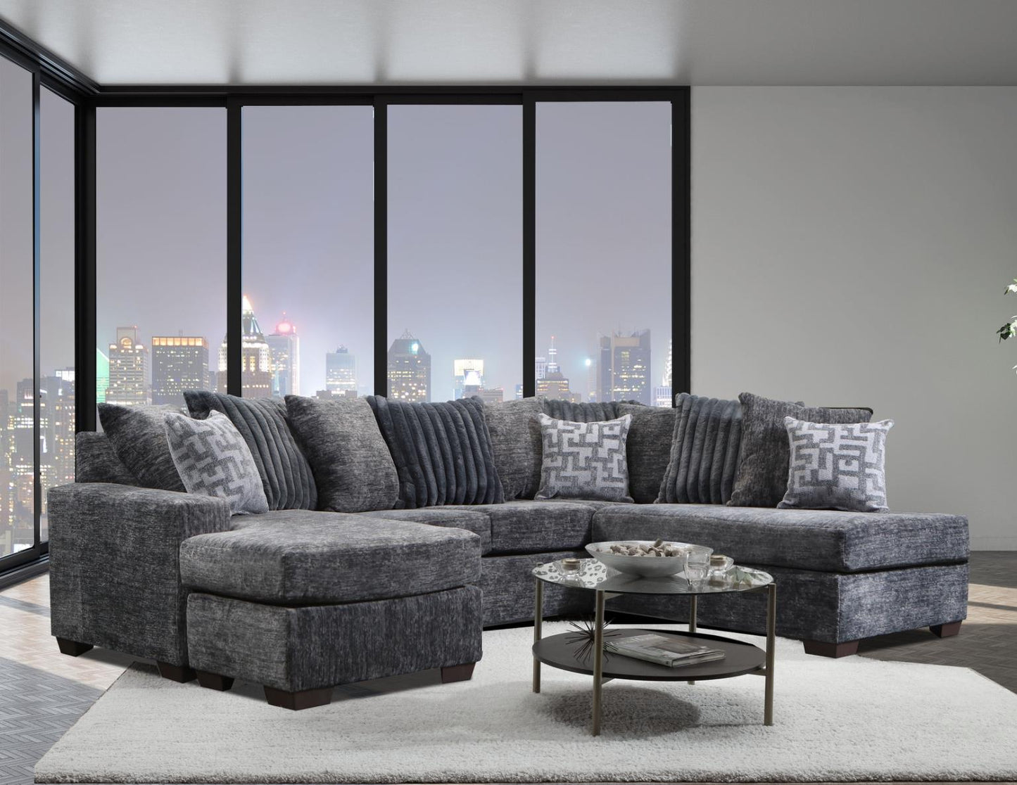 CHARCOAL 3PC SECTIONAL