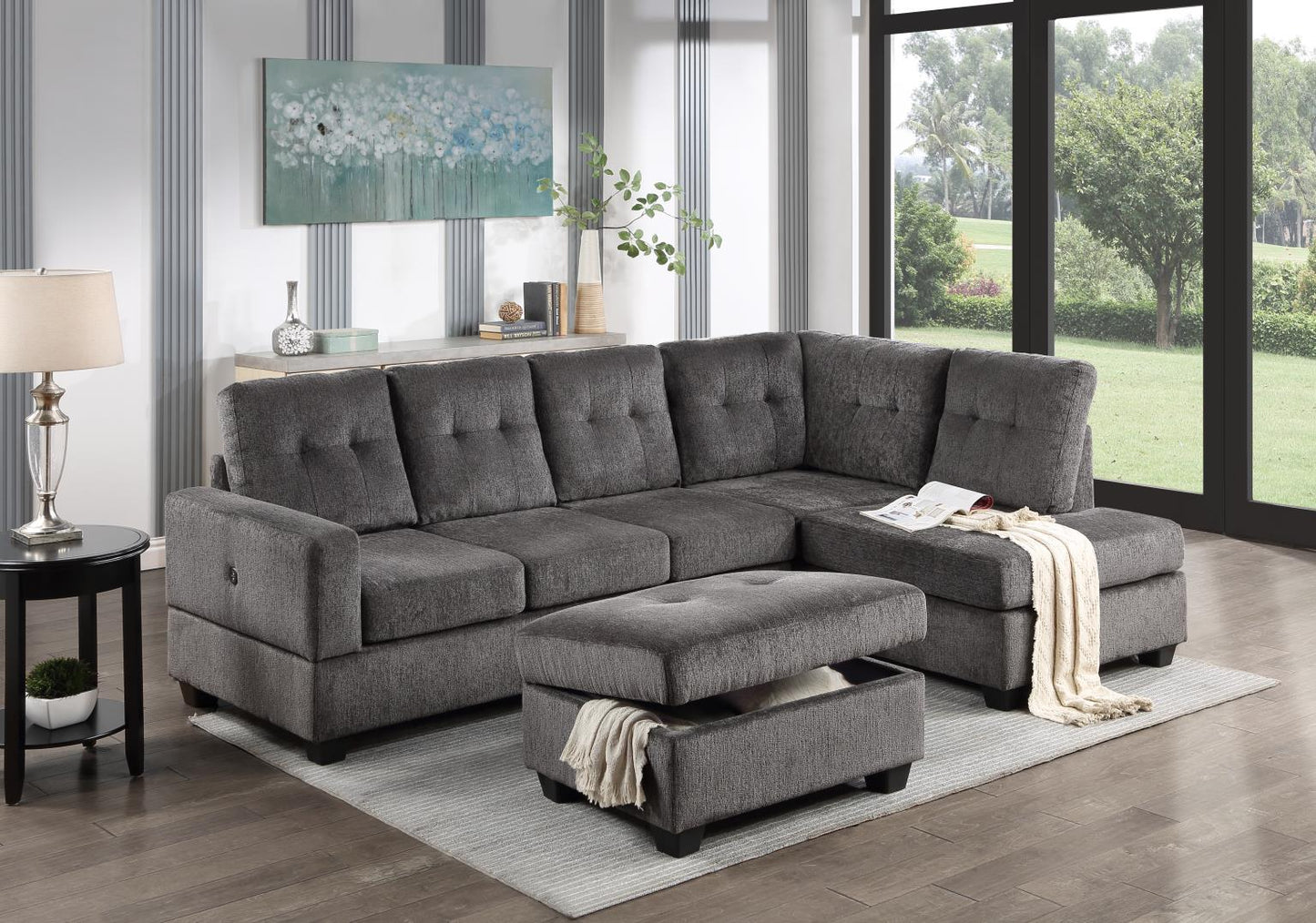 GRAY 2 PC SECTIONAL