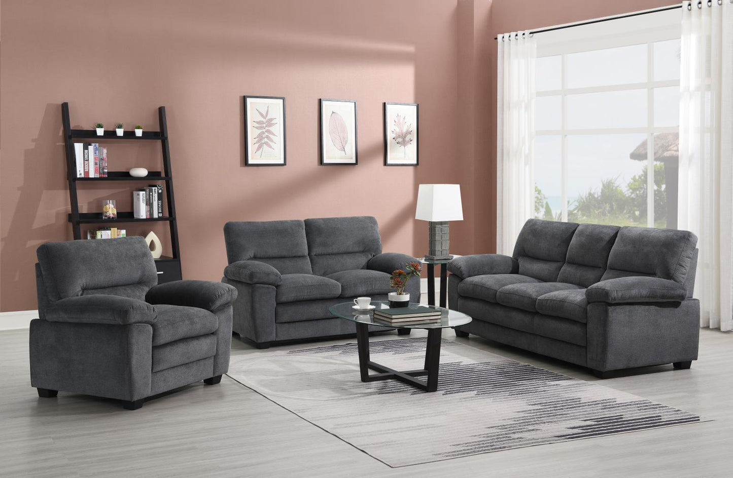 GRAY LOVESEAT